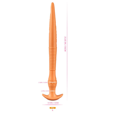 Soft Anal Plug For Adult Sex Toy For Women /Men /Couples Liquid Silicone Dildo Dilator Anal Masturbators long Butt Plug Luminous