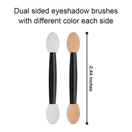 Cute 50/100PCS Disposable Eye Shadow Sponge Applicators Dual Sided with Container Makeup Brushes for Eyeshadow Length
