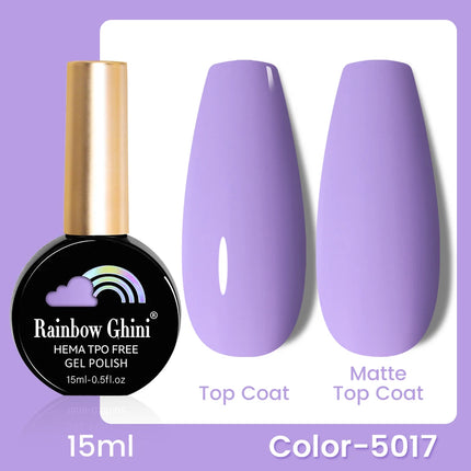 RG 15ml 17 Colors Purple Series Nail Gel Polish Semi-permanent Rich Violet Nail Polish Purple Glitter Gel Varnish For Manicure