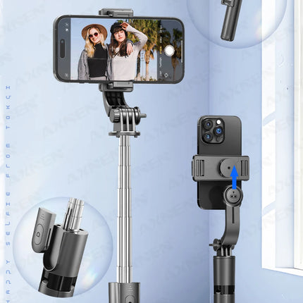 Bluetooth Selfie Stick Tripod Desktop Stand, Phone Holder, Wireless Remote Shutter, for iPhone Android, Option with Fill Light