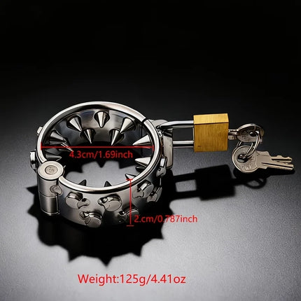 Metal Cock Ring Stainless Steel Adjustable Delay Ring Durable Body Accessories for Men
