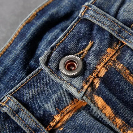 New Arrival Harajuku Fashion Luxury Brand Boyfriend Designer Casual Slim Denim Jeans for Men Spring and Autumn Pencil Pants Male