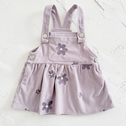 Ins Baby Clothes Girls Denim Dresses Flowers Embroidery Strap Skirt Infant Kids' Dresses One-piece Overall 2 Years Girl Clothes