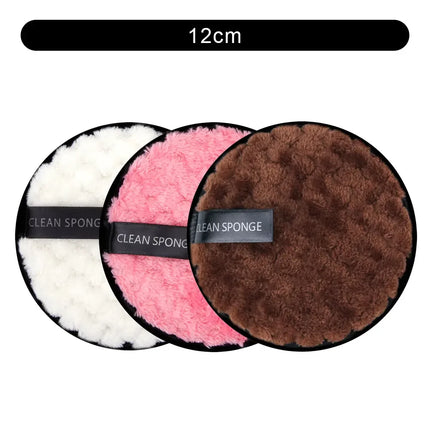 3Pcs Reusable Make Up Remover Pads Cotton Wipes Face Cleansing Sponge Cosmetics Microfiber Washable MakeUp Towel Skin Care Tools