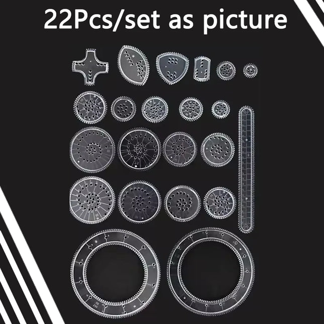 Creative Spirograph Drawing Toys Set Funny Art Crafts Gears Geometry Stencils Painting Template Kids Students Educational Gifts