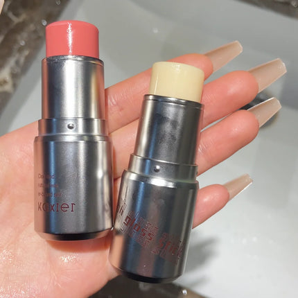Kaxier Sheer Highlighter Stick Transparent Dewy Natural Look Brightening Pearlescent Blush Cream Contouring Stick