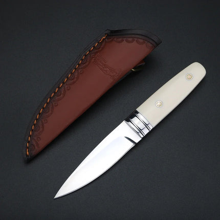 Outdoor knife M390 powder steel high hardness sharp small straight knife for easy survival and carrying
