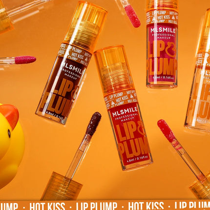 MLSMILE Duck Lip Plump Lip Oil Moisturizing Lip Gloss Mirror Water nature long-lasting Gloss Gloss Pearl Lip Glaze Set