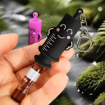 1PC Syringe-Shaped Ampoule Bottle Opener Keychain Rubber Cutter Aid Medication Vial Breaker Tool For Home Nurses And Doctors