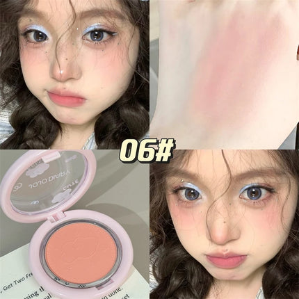 Monochrome Low Saturation Matte Blusher Peach Milk Pink Cream Natural Cheek Tint Brightening Makeup Blush Cream Beauty Cosmetics