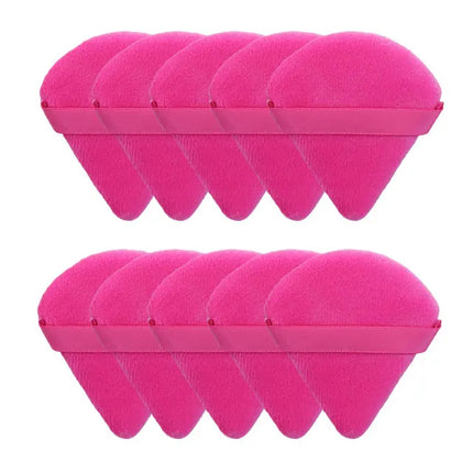 10/20Pcs Triangle Velvet Powder Puff Pizza Flours Mini Face Makeup sponge Cosmetics Washable Lightweight Makeup Tool
