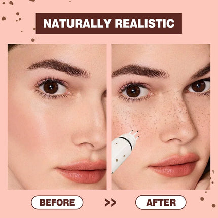 QIBEST Facial Freckle Stamp Pencil,Natural Makeup For Freckles,Dark Spots,Waterproof,Not Easy To Fade Concealer,Feminine Contour