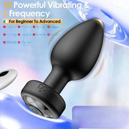 10 Modes Anal Plug Vibrator Vibrating Butt Plug Remote Control Anal Plug for Prostate Massage Adult Sex Toys for Men and Women