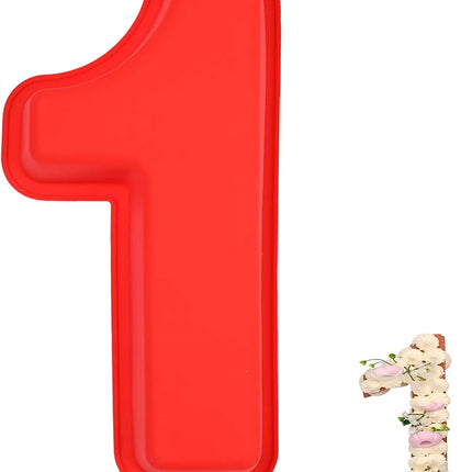 LMETJMA 10inch 3D Large Number Cake Mold 0-9 Digital Silicone Cake Pans Baking Forms for Birthday and Wedding Anniversary JT131