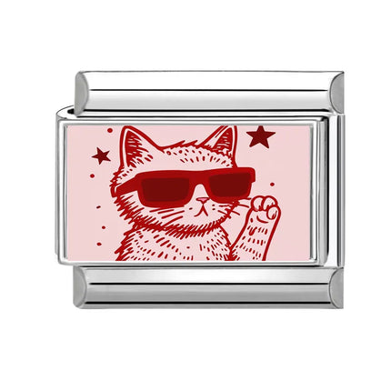 Wholesale Cute Animal Swimming Dogs Cats Sheep Charm Bracelet Fit 9mm Bracelet Stainless Steel Italian Links Making DIY Jewelrys