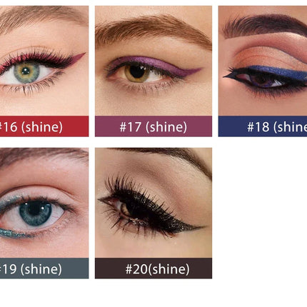 Matte Colorful Eye Liner Pen Cream 20 Colors Eyeliner Gel Pencils Option Easy To Wear Make Up Cosmetics White Yellow Blue Purple