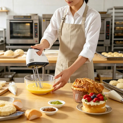 Handheld Electric Egg Beater, Multifunctional Kitchen Mixer for Cream & Dough, Automatic Home Cooking Egg White Whisk