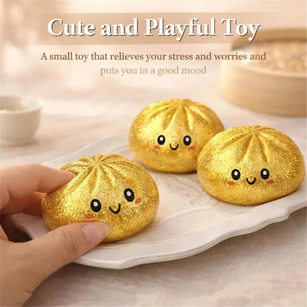 Super Soft Bun Squishy Toy, Glitter Powder Bun Slow Rebound Stress Relief Ball, Stress Relief Squeeze Toy for Kids & Adults
