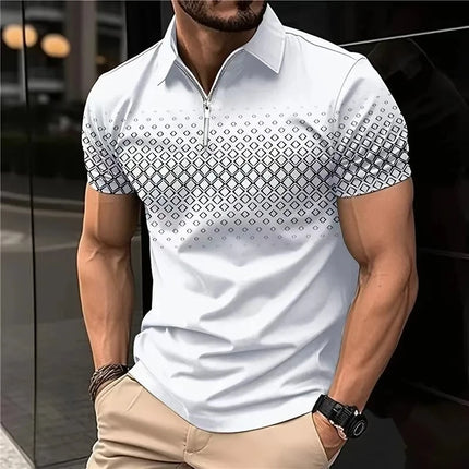 Large Size Men's Clothing Fashion Street Polos T-Shirts Summer Short Sleeve 3D Print Trend Male Simple POLO Tee Casual Tops
