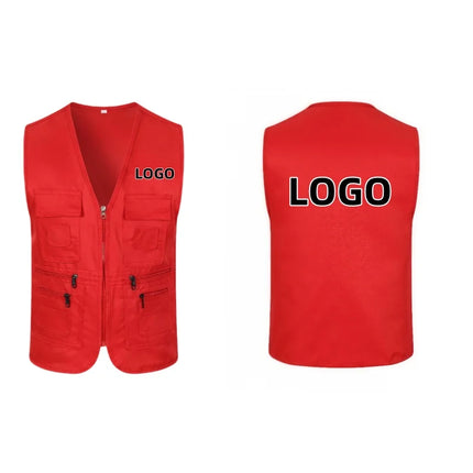 Men's Multi Pocket Tank Top Summer Men American Tactical Hiking Fishing Photography Director Mesh Sleeveless Outdoor Jacket Vest