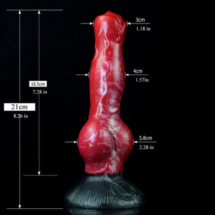 NNSX Ejaculation Dildo with Strong Suction Cup Wolf/Dog Anal Plug Silicone Adult Sex Toy Anal Dilator G-spot Massage Masturbation