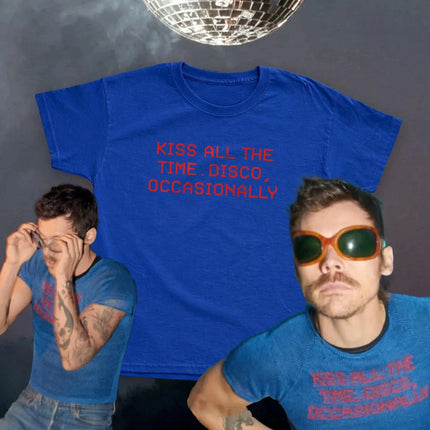 Harry Styles Album Kiss All The Time Disco Occasionally Same Style Print T-shirt Men Women Cotton Summer New Tees Oversized Tops