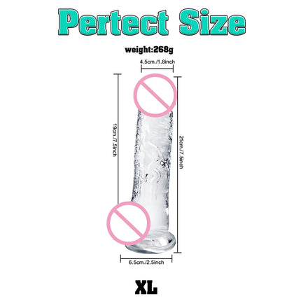 4 Size Transport Silicone Dildo Fake Dick for Women Artificial Penis with Suction Cup Female Masturbation Adult Sex Toy for 18+