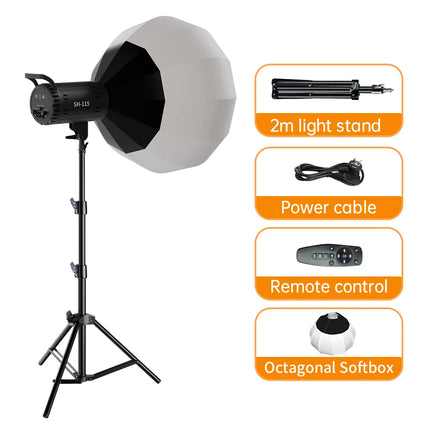 115/135W Photography Bowens Lighting LED 220V Video Studio Daylight-Balanced Lamp Portrait Flash Studio 3000-6000K 3 Colors