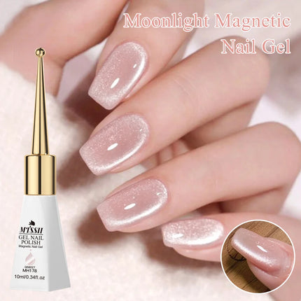 10ml Moonlight Cat Magnetic Gel Nail Polish Glitter Semi Permanant Soak Off UV LED Gel Varnish For Manicure DIY Nail Supplies