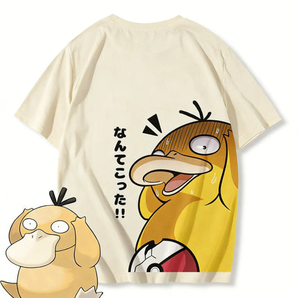 Pokemon Psyduck Anime T Shirt Men Women Casual Cotton Short Sleeve Tee Summer Y2k Streetwear Graphic Print 2026 New Cartoon Top