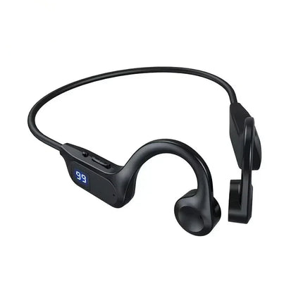 Earphone Bone Conduction Wireless Sports Waterproof Neck With Mic High Power Smooth Sound Conduction Long Battery Life