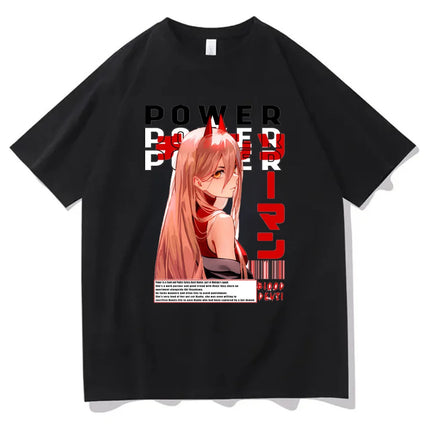 Chainsaw Man cotton shirt teen University graphic Grunge Retro t-shirt Classic Punk 2000s Trendy