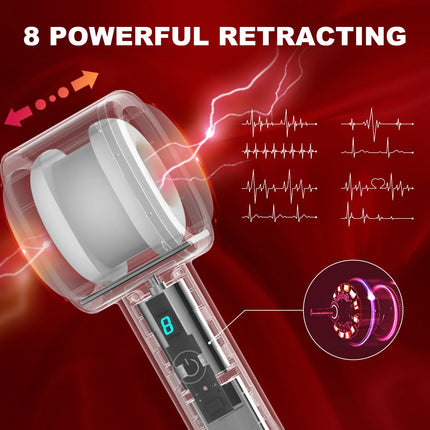 Portable Male Masturbator Handheld Electric Penis Exerciser 8 Frequencies Choose Male Sex Toys Adult Sex Toys 18+