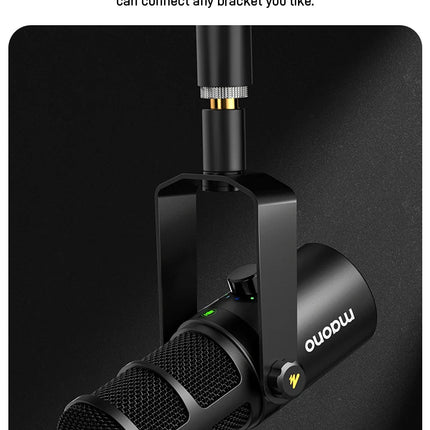 maono PD400X USB/XLR Dynamic Microphone All Metal With One-Touch Mute Headphone Jack And Volume Control For Podcasting Streaming