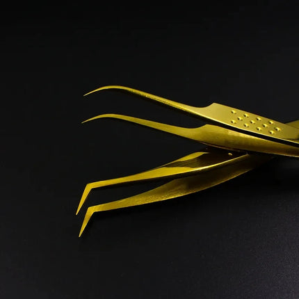 1pcs Vetus MCS Series Blue/Gold/Colorful Russian Volume Bloom Eyelash Extension Tweezers Stainless Precision Lash Tweezers Tools