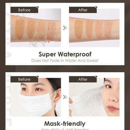 EELHOE Color Changing Liquid Foundation Moisturizing Waterproof No Creasing No Separation Concealer Makeup Products Wholesale