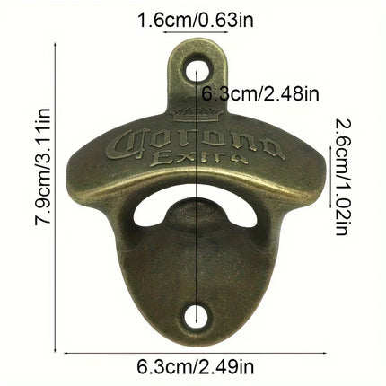 1/3PCS Corona Extra Wall Mounted Bottle Opener with Screws Easy Install Ideal for Home Bar and Kitchen Gadgets DIY Bottle Opener
