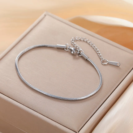 Skyrim Stainless Steel Gold Color Bracelet Twist Figaro Cuban Chain Bracelets Women Trendy Minimalist Jewelry Gifts Wholesale