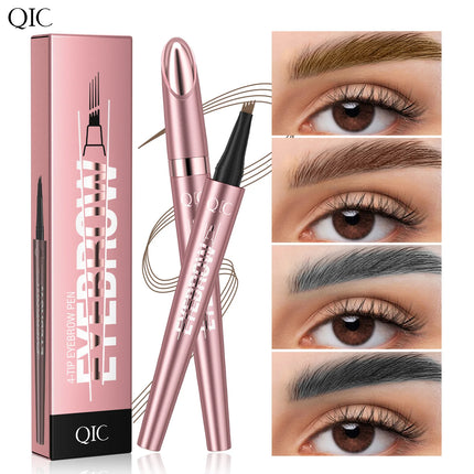3D Dye Eyebrow Pencil Hairling Anti-smudge Waterproof Long Lasting Black Brown Large Brush Natural Wild Eyebrow Enhancers Cream