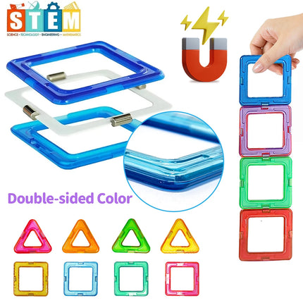 Magnetic Block Building Toy - Colorful 3D Puzzle Design,Improve Creativity & Fine Motor Skill, Perfect Halloween & Birthday Gift