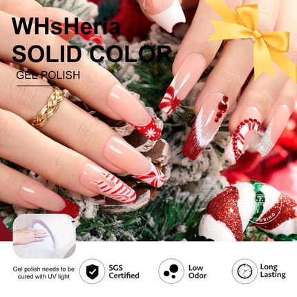 Christmas Gel Nail Polish Set, 6 Colors Sparkle Glitter Gold Silver Gel Polish New Year's Day Gifts for Ladies