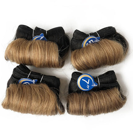 10A Raw Hair Indian Bouncy Curly Bundles 100% Virgin Human Hair Bundles 4 Bundles Deal Short Cut Hair Extensions