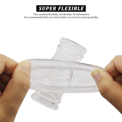 Transparent Magic Wand Headgear Attachments Penis Vibrator Masturbator AV Stick Head Cover Sleeve Sex Toys Erotic Accessories
