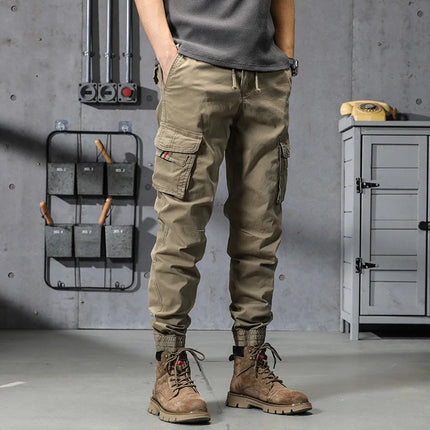 CAAYU Joggers Cargo Pants Mens Casual Hip Hop Y2k Multi-Pocket Male Trousers Sweatpants Streetwear Techwear Tactical Khaki Pants