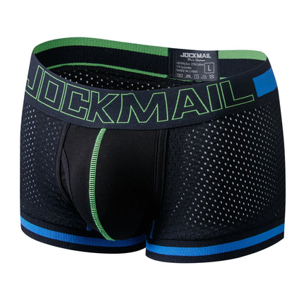 Mens Underwear Boxer Breathable Mesh Boxer Brief Male Underpants Sexy Panties  Mens Bodysuit Trunks PantQuick Dry Sports Fitness