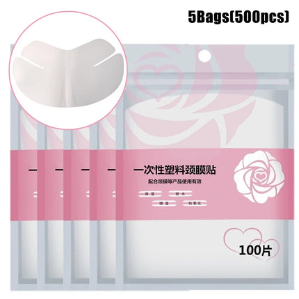 Plastic Film Neck Masks Wrap Disposable Transparent DIY Neck Stickers Paper Ultra Thin Beauty Skin Care Tool Kits