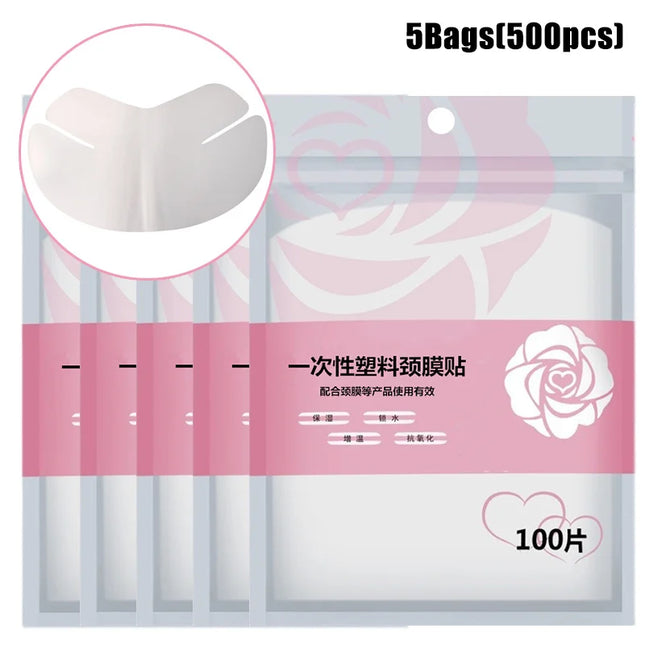 Plastic Film Neck Masks Wrap Disposable Transparent DIY Neck Stickers Paper Ultra Thin Beauty Skin Care Tool Kits