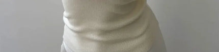 Korean Sle Knitted Vest Women's Base Layer Tank Top Svel f High Collar Spring Autumn Winter Inner And Outer Wear