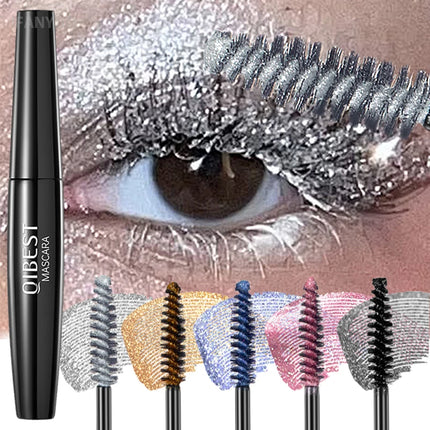 5 Colors Diamond Shimmering Mascara Long Lasting Makeup 3D Volume Eyelashes Curling Glitter Mascara Eye Lash Female Cosmetic