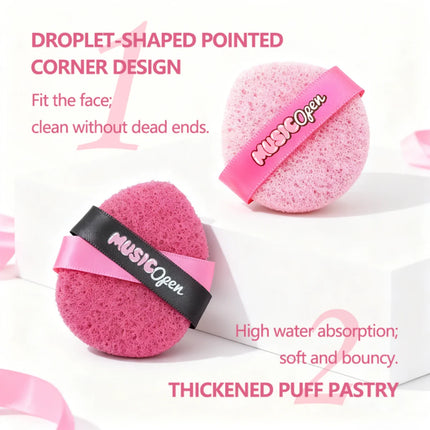 MINIISO PinkParty Series Powder Puff Combination With 2 Pores For Fine And Skin Friendly Cleansing, Easy To Remove Makeup